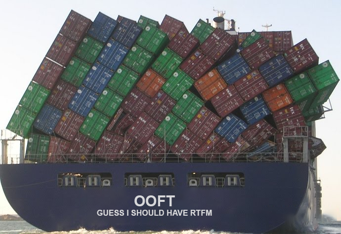 Stacks of containers falling overboard