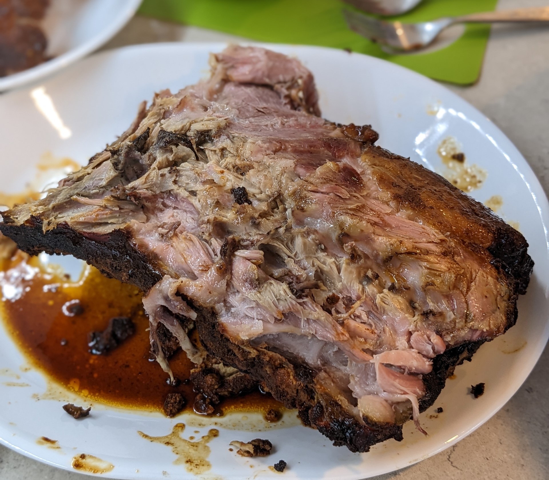 6 kilos of brisket, trimmed, rubbed, and ready for smoking.