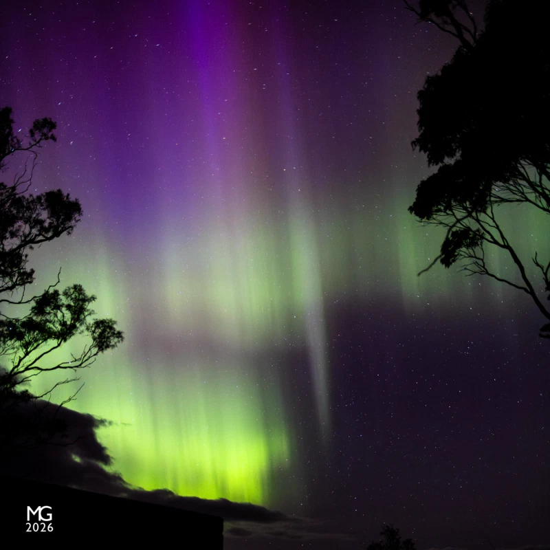 New Year's Day Aurora I Welcoming in 2025 with an aurora over Tasmania's east coast.